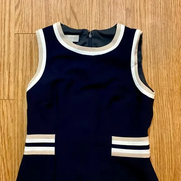 Hobbs London Ebony Navy Blue Camel Ivory Dress Blazer Set Womens - Picture 3 of 16